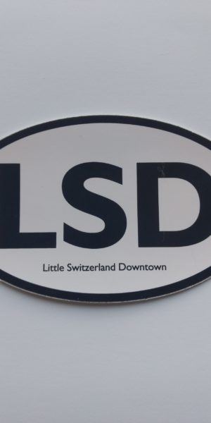 Little Switzerland Downtown LSD bumper sticker